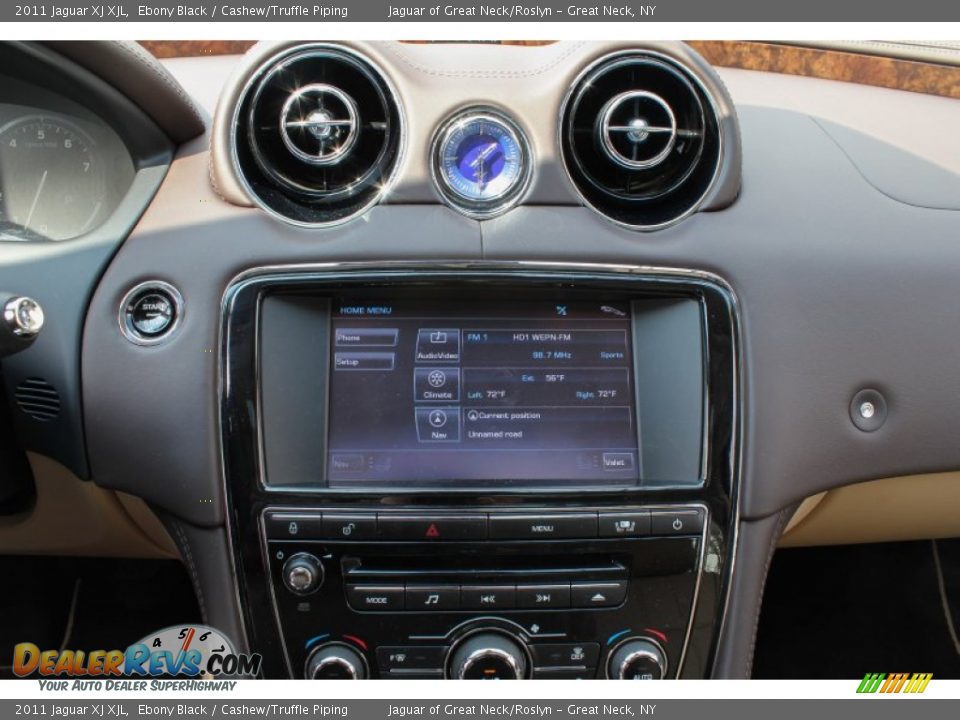 2011 Jaguar XJ XJL Ebony Black / Cashew/Truffle Piping Photo #21