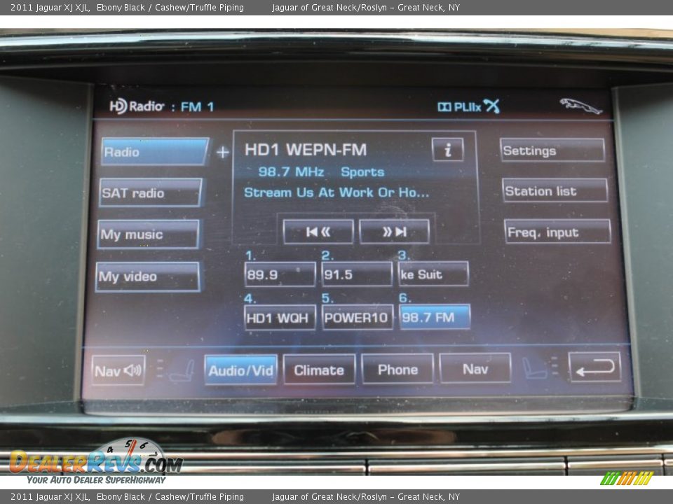 2011 Jaguar XJ XJL Ebony Black / Cashew/Truffle Piping Photo #24