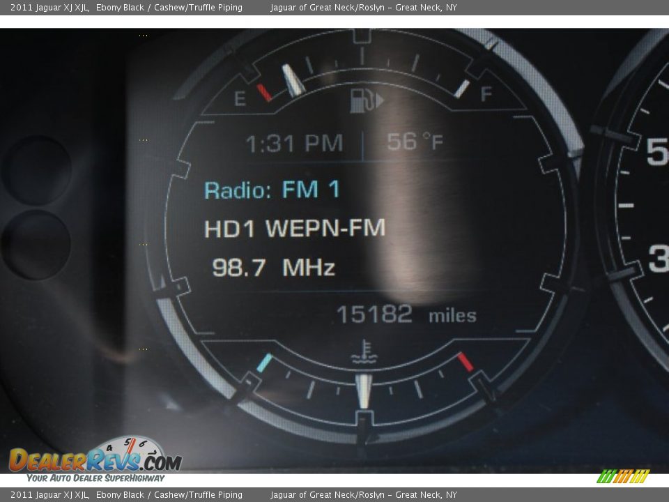 2011 Jaguar XJ XJL Ebony Black / Cashew/Truffle Piping Photo #25