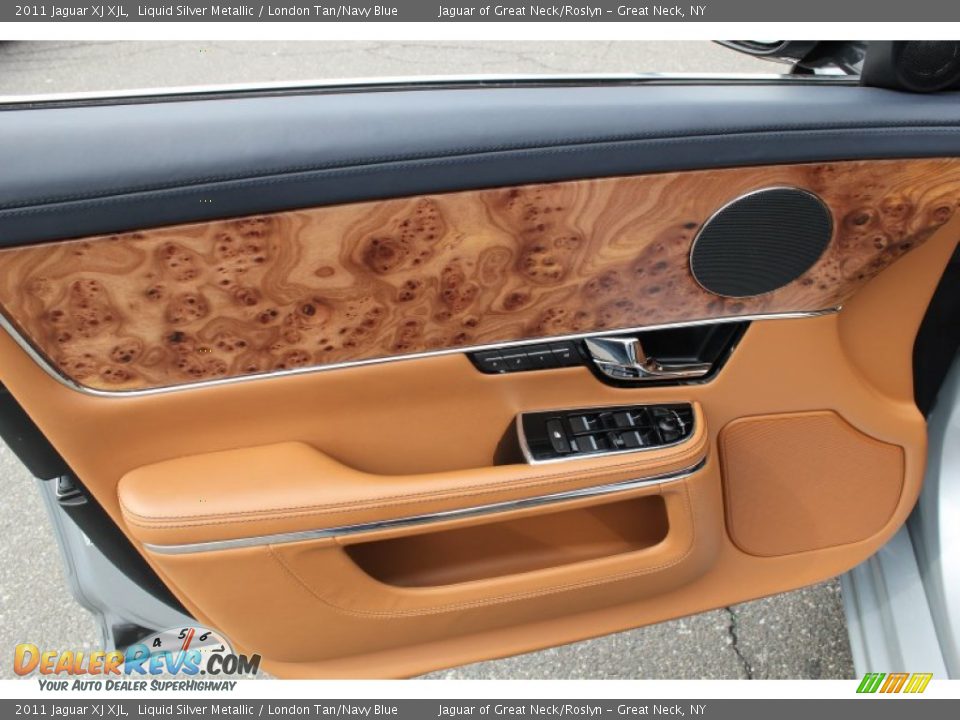 2011 Jaguar XJ XJL Liquid Silver Metallic / London Tan/Navy Blue Photo #19