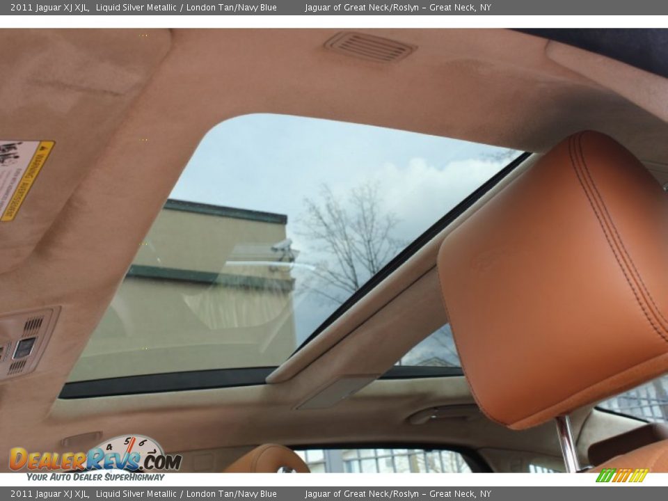 2011 Jaguar XJ XJL Liquid Silver Metallic / London Tan/Navy Blue Photo #21