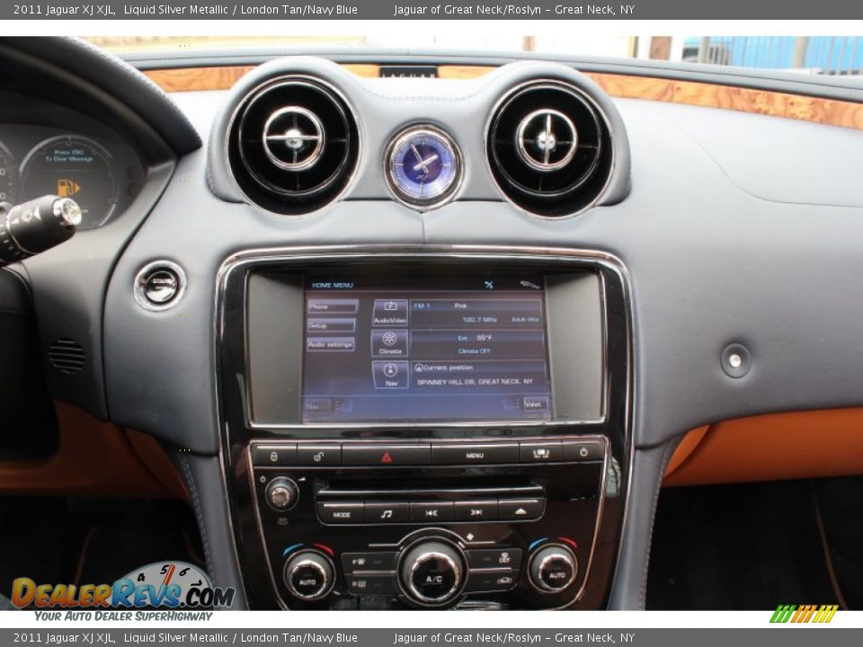 2011 Jaguar XJ XJL Liquid Silver Metallic / London Tan/Navy Blue Photo #22