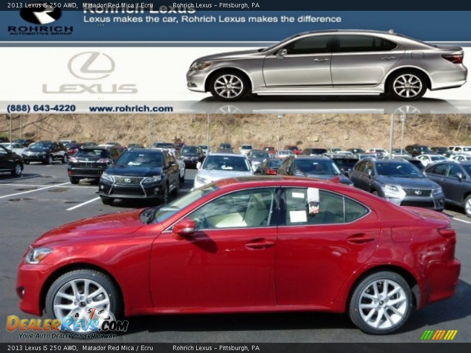 2013 Lexus IS 250 AWD Matador Red Mica / Ecru Photo #1