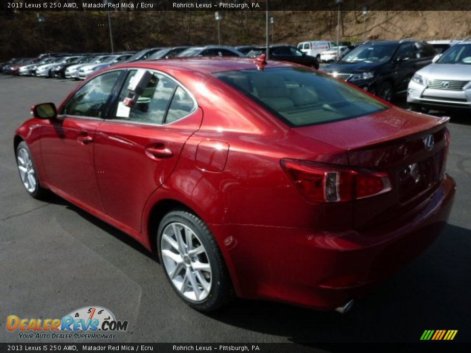 2013 Lexus IS 250 AWD Matador Red Mica / Ecru Photo #2