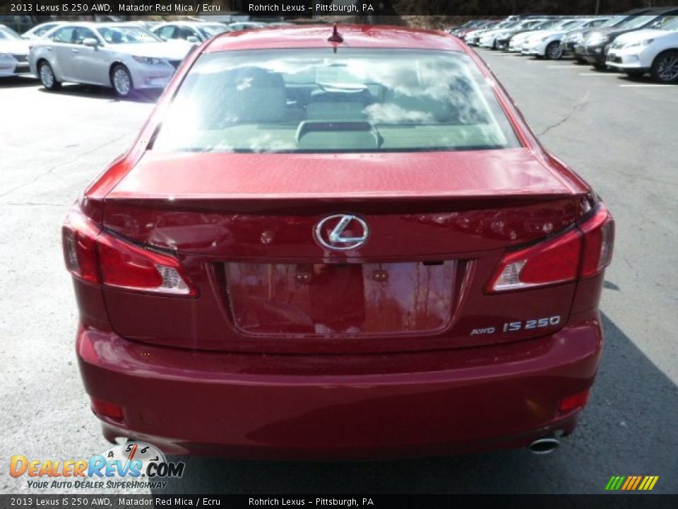 2013 Lexus IS 250 AWD Matador Red Mica / Ecru Photo #3