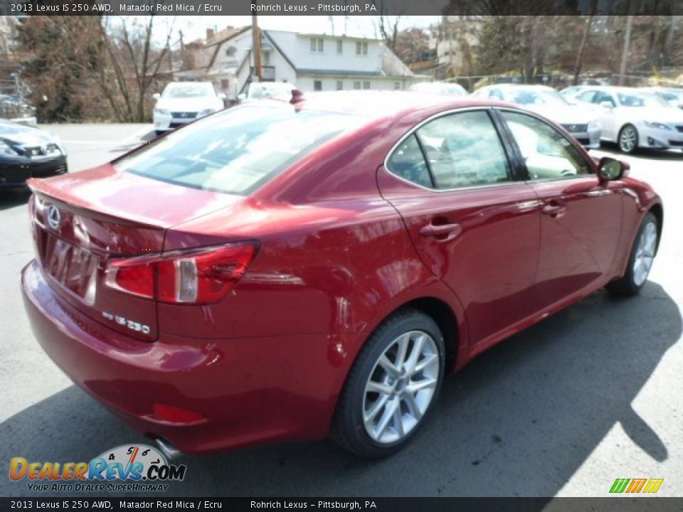 2013 Lexus IS 250 AWD Matador Red Mica / Ecru Photo #4