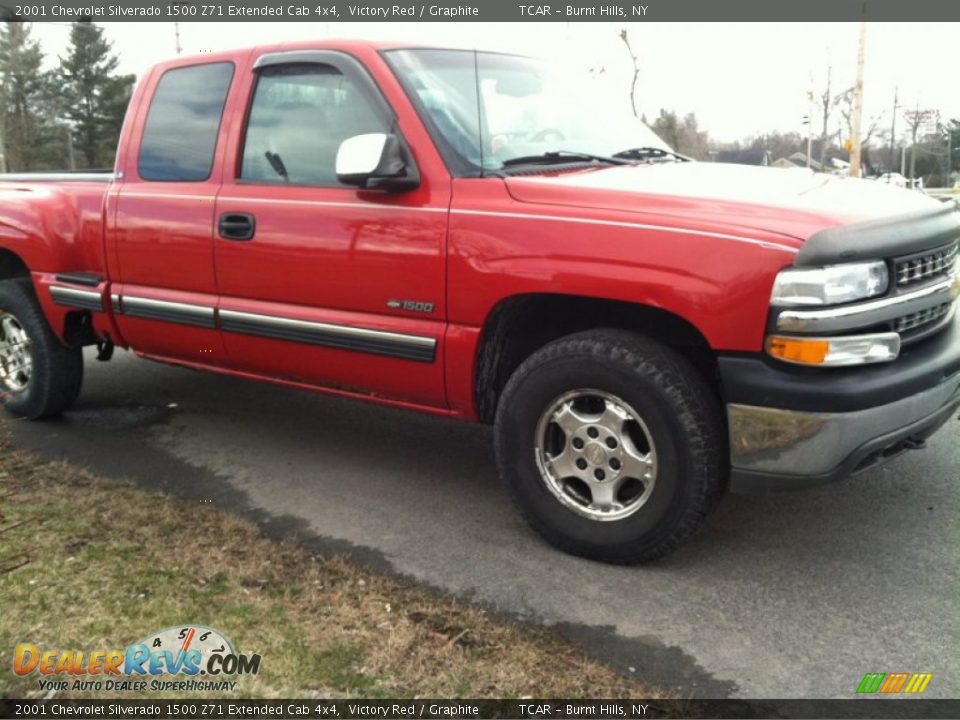2001 Chevrolet Silverado 1500 Z71 Extended Cab 4x4 Victory Red / Graphite Photo #4