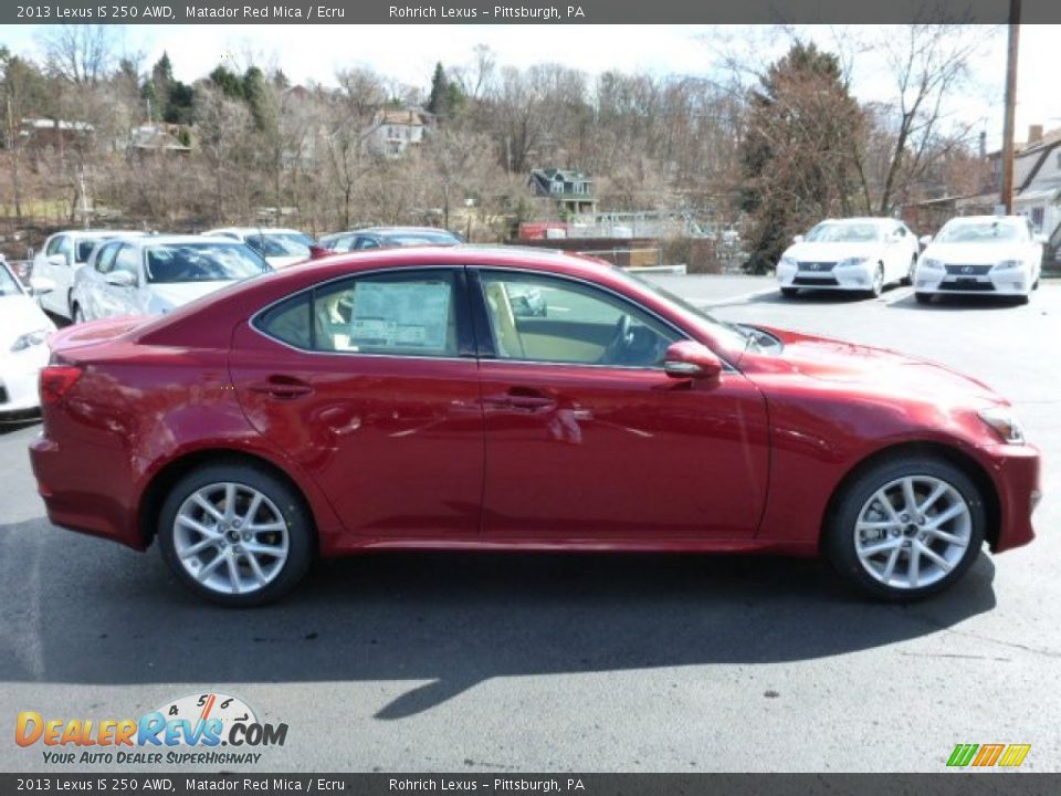 2013 Lexus IS 250 AWD Matador Red Mica / Ecru Photo #5