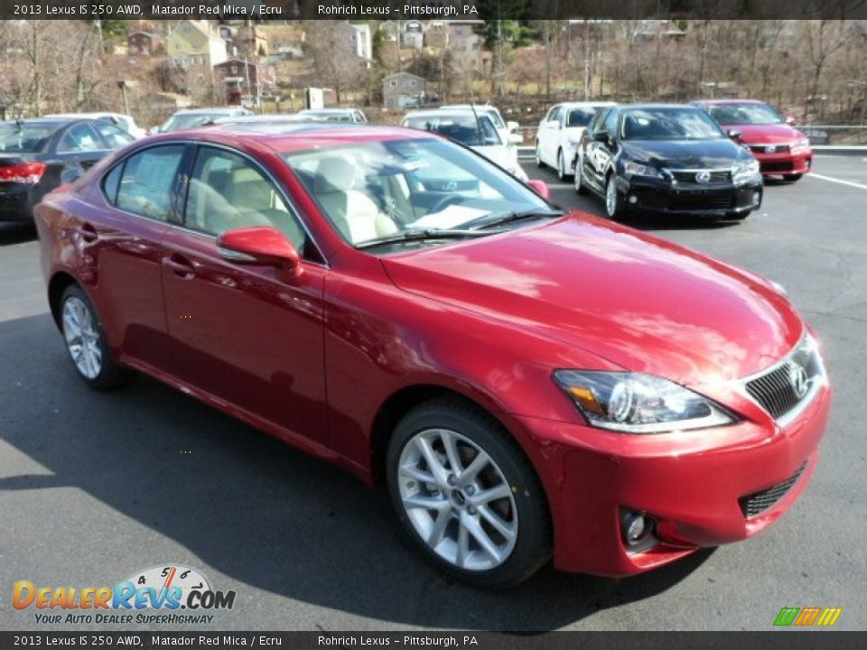 2013 Lexus IS 250 AWD Matador Red Mica / Ecru Photo #6