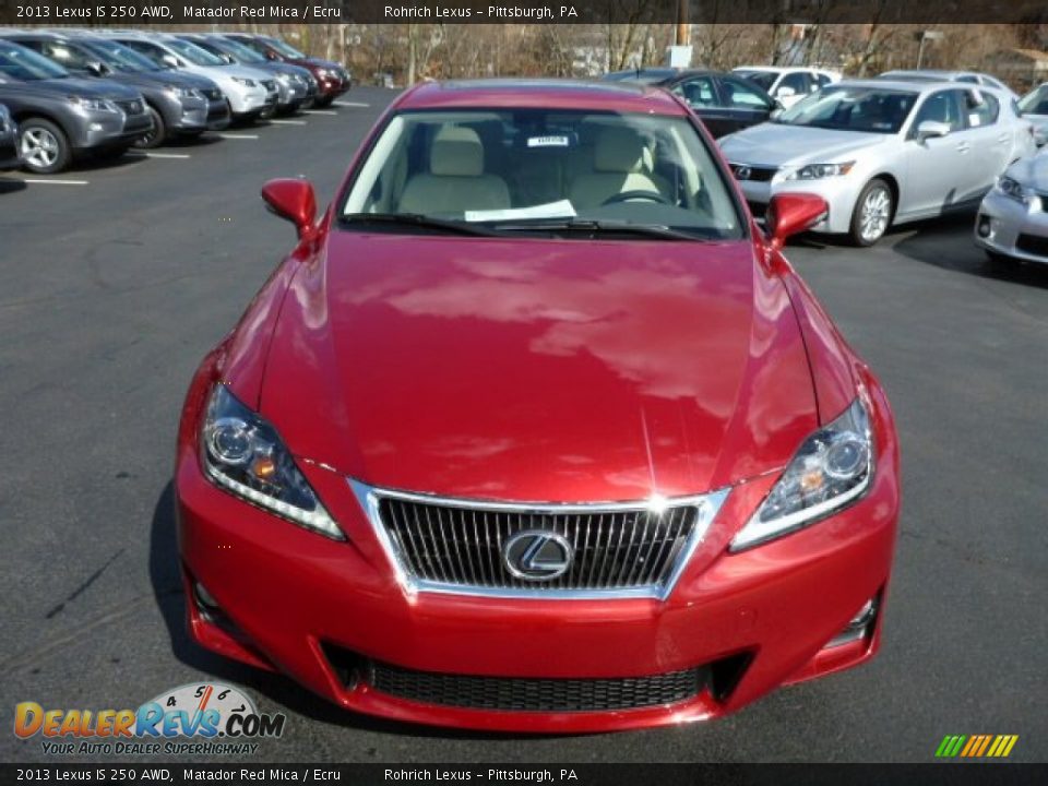 2013 Lexus IS 250 AWD Matador Red Mica / Ecru Photo #7
