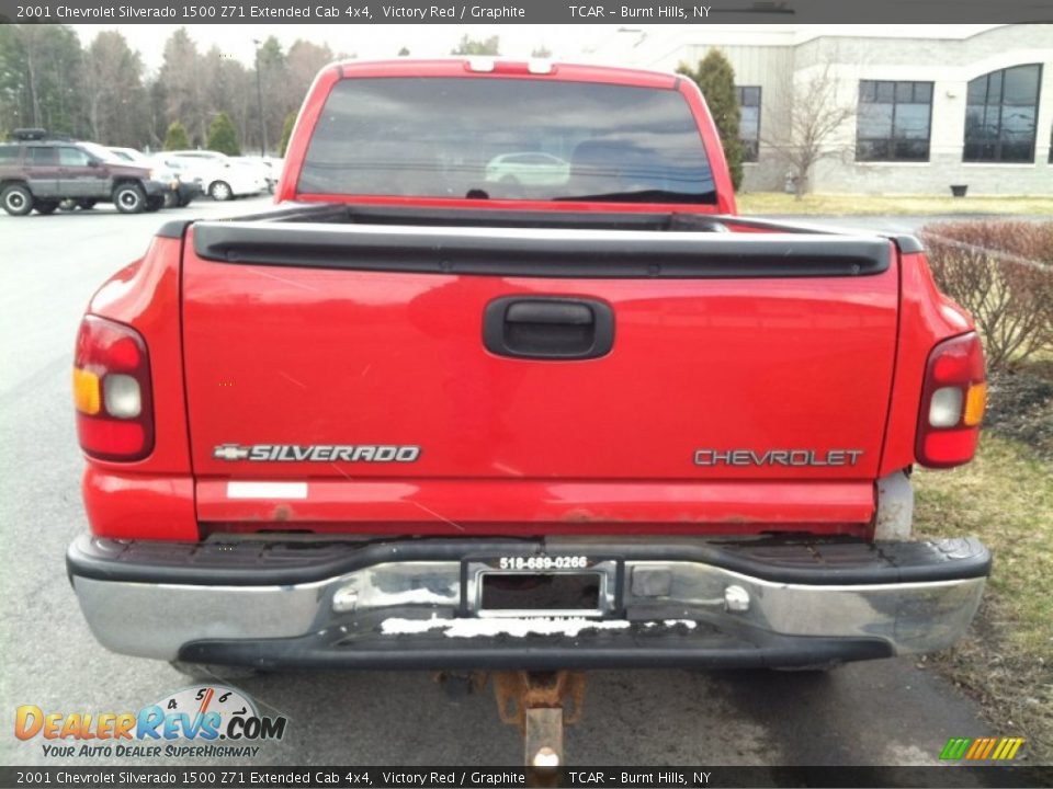 2001 Chevrolet Silverado 1500 Z71 Extended Cab 4x4 Victory Red / Graphite Photo #8