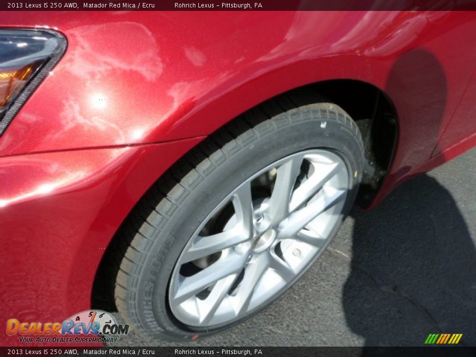 2013 Lexus IS 250 AWD Matador Red Mica / Ecru Photo #9