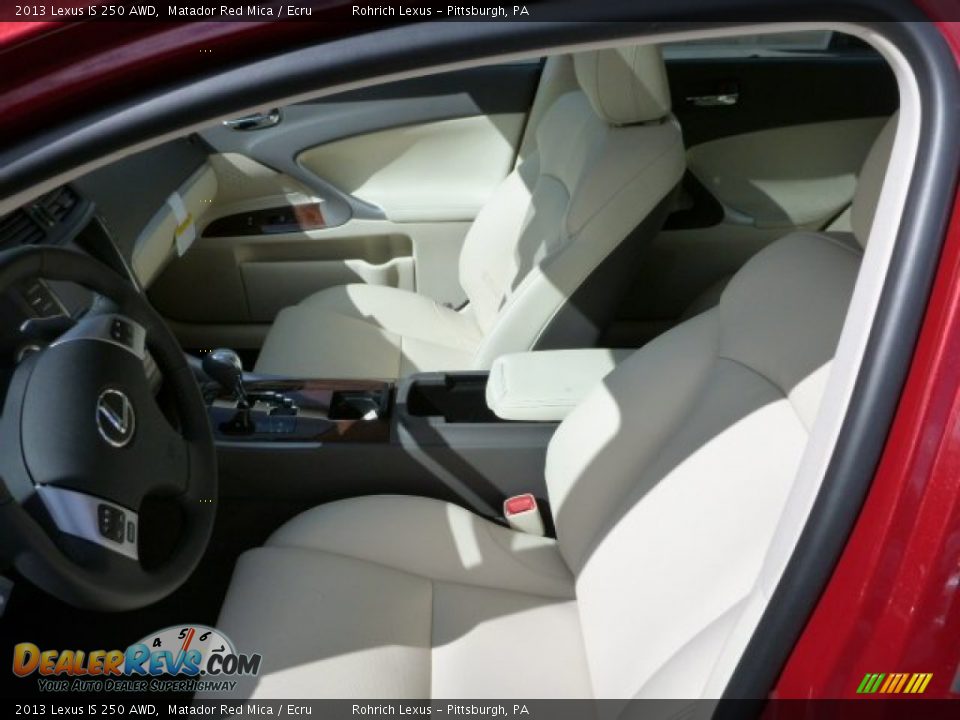2013 Lexus IS 250 AWD Matador Red Mica / Ecru Photo #10