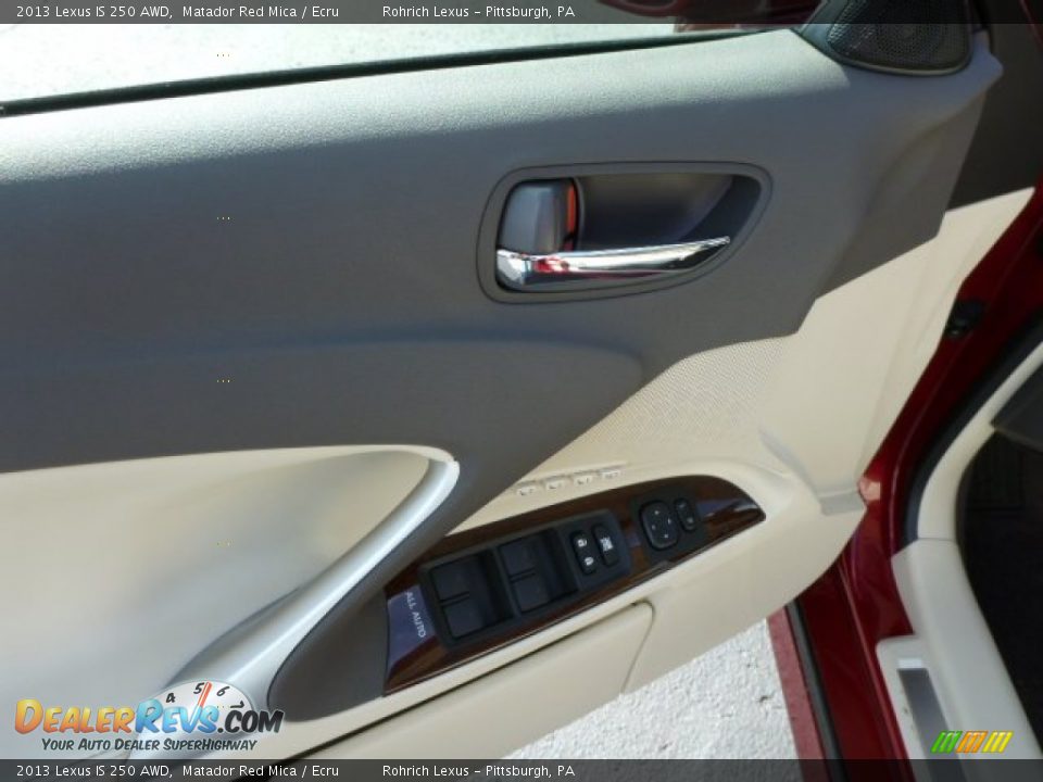 2013 Lexus IS 250 AWD Matador Red Mica / Ecru Photo #14