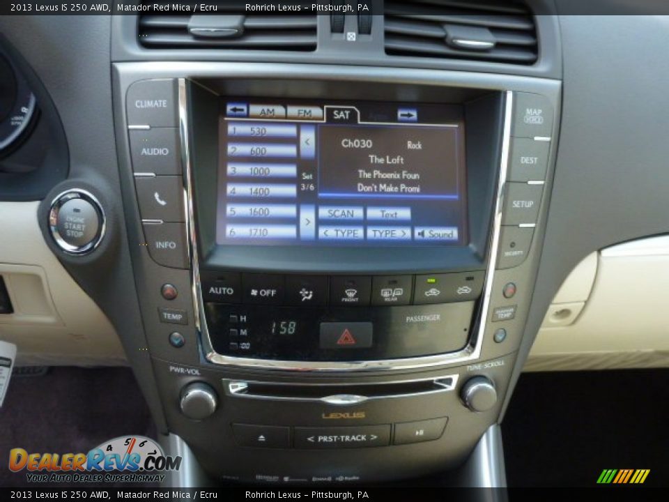 2013 Lexus IS 250 AWD Matador Red Mica / Ecru Photo #19