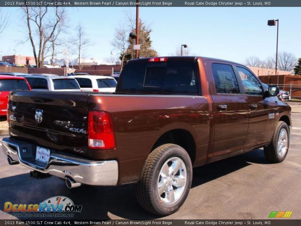 2013 Ram 1500 SLT Crew Cab 4x4 Western Brown Pearl / Canyon Brown/Light Frost Beige Photo #3