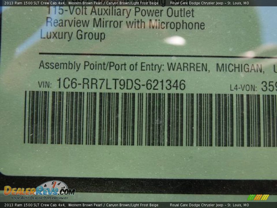 2013 Ram 1500 SLT Crew Cab 4x4 Western Brown Pearl / Canyon Brown/Light Frost Beige Photo #8