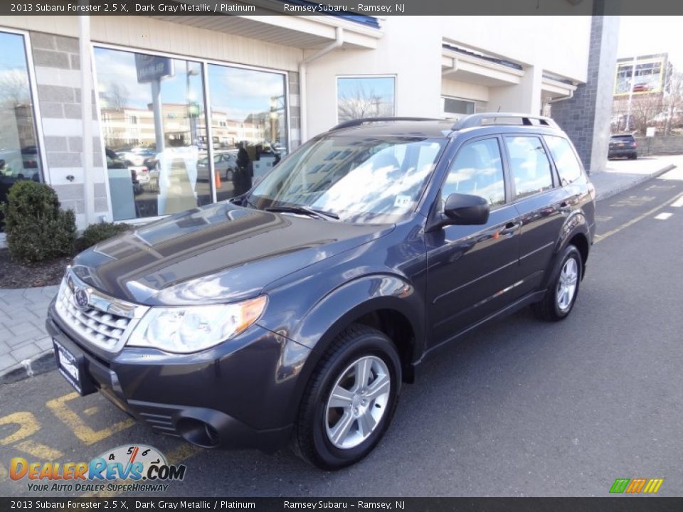 2013 Subaru Forester 2.5 X Dark Gray Metallic / Platinum Photo #1