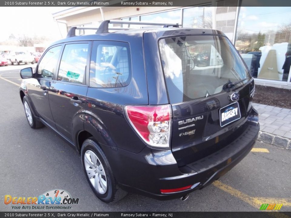 2010 Subaru Forester 2.5 X Dark Gray Metallic / Platinum Photo #5