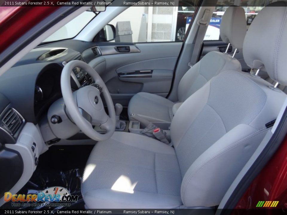 2011 Subaru Forester 2.5 X Camelia Red Metallic / Platinum Photo #13