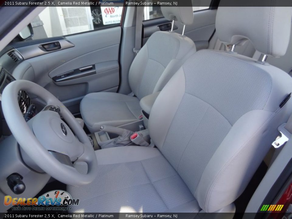 2011 Subaru Forester 2.5 X Camelia Red Metallic / Platinum Photo #15