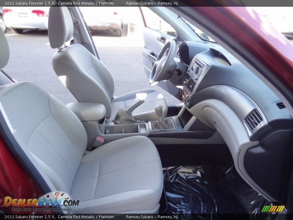 2011 Subaru Forester 2.5 X Camelia Red Metallic / Platinum Photo #20