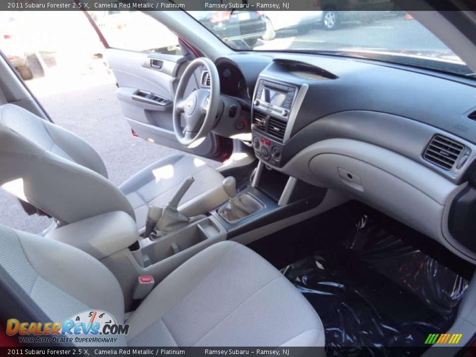 2011 Subaru Forester 2.5 X Camelia Red Metallic / Platinum Photo #21