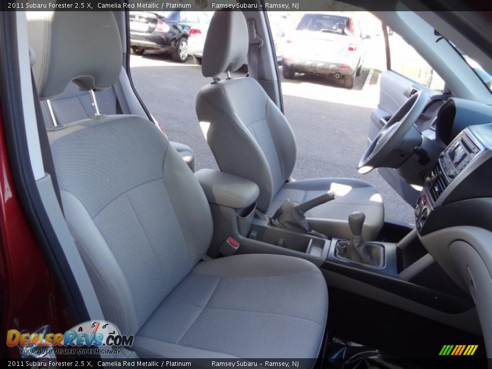 2011 Subaru Forester 2.5 X Camelia Red Metallic / Platinum Photo #22