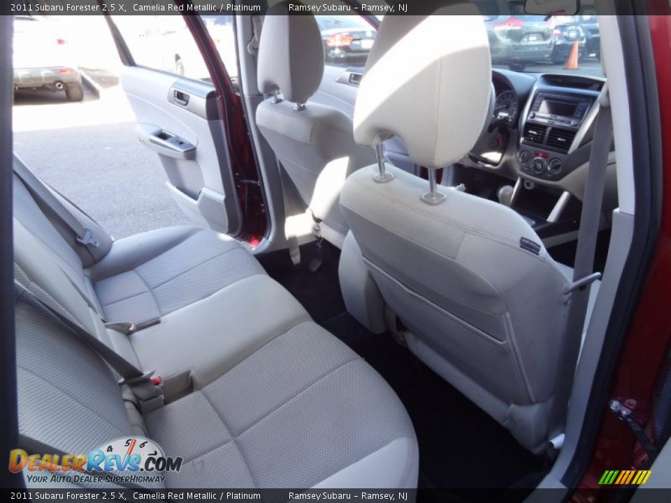 2011 Subaru Forester 2.5 X Camelia Red Metallic / Platinum Photo #24