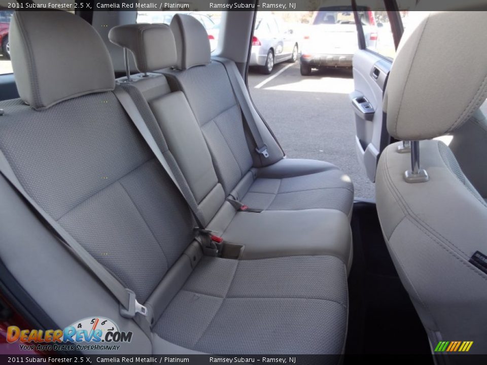 2011 Subaru Forester 2.5 X Camelia Red Metallic / Platinum Photo #25