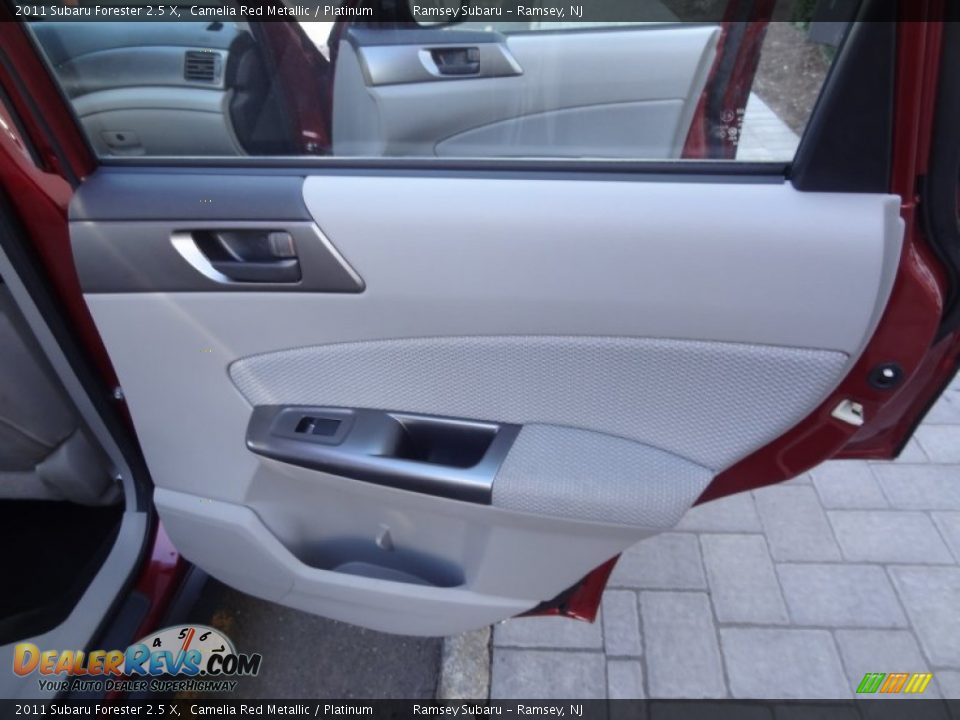 2011 Subaru Forester 2.5 X Camelia Red Metallic / Platinum Photo #26