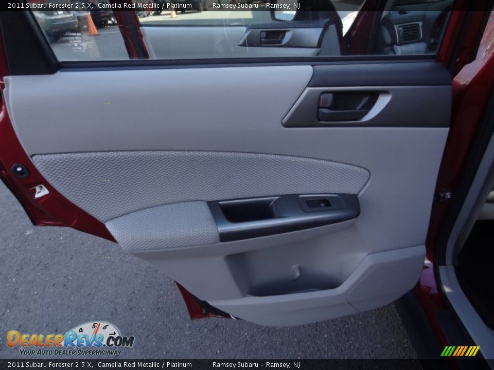 2011 Subaru Forester 2.5 X Camelia Red Metallic / Platinum Photo #28