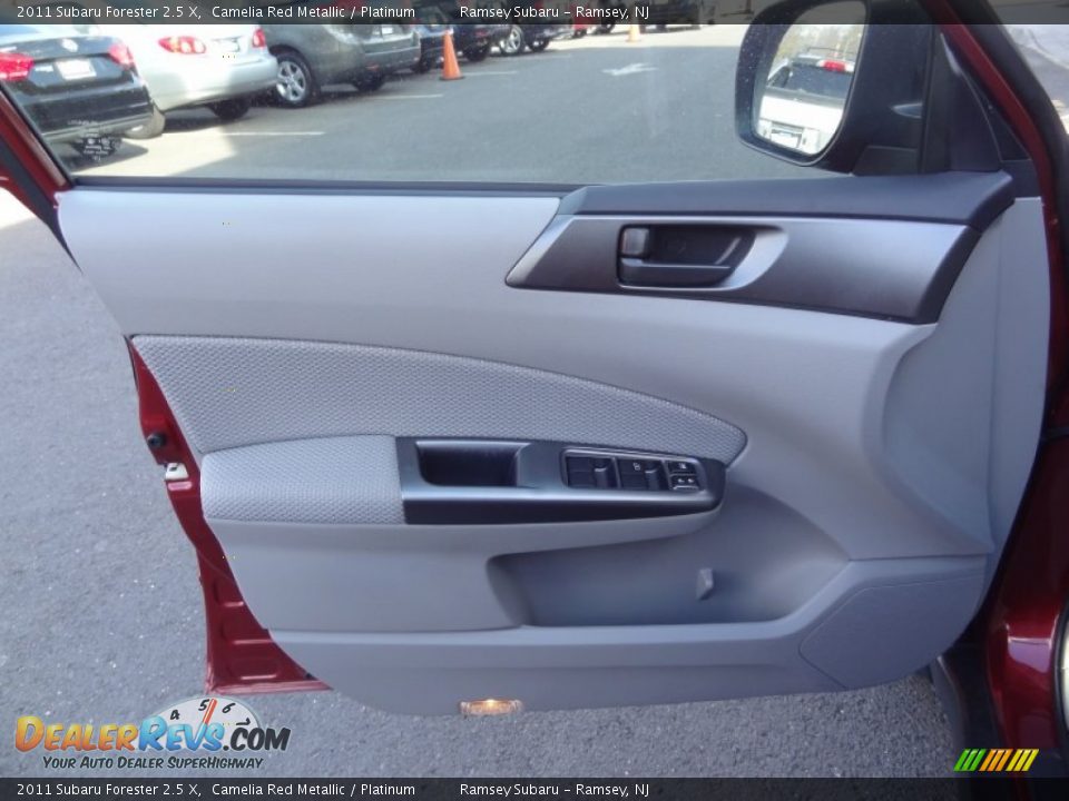 2011 Subaru Forester 2.5 X Camelia Red Metallic / Platinum Photo #29