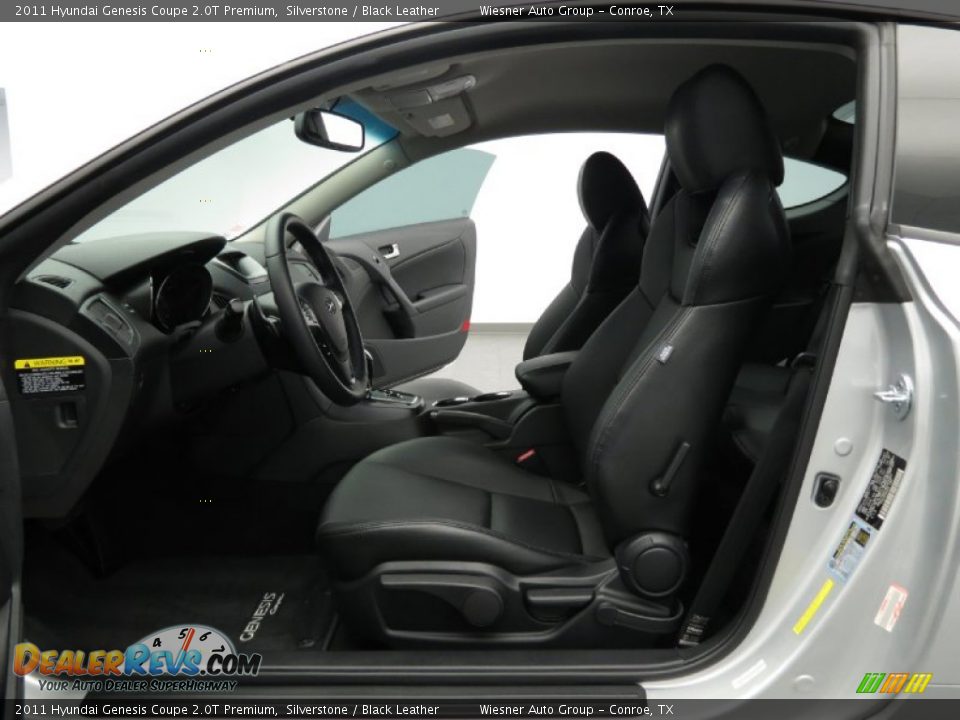 Black Leather Interior - 2011 Hyundai Genesis Coupe 2.0T Premium Photo #12