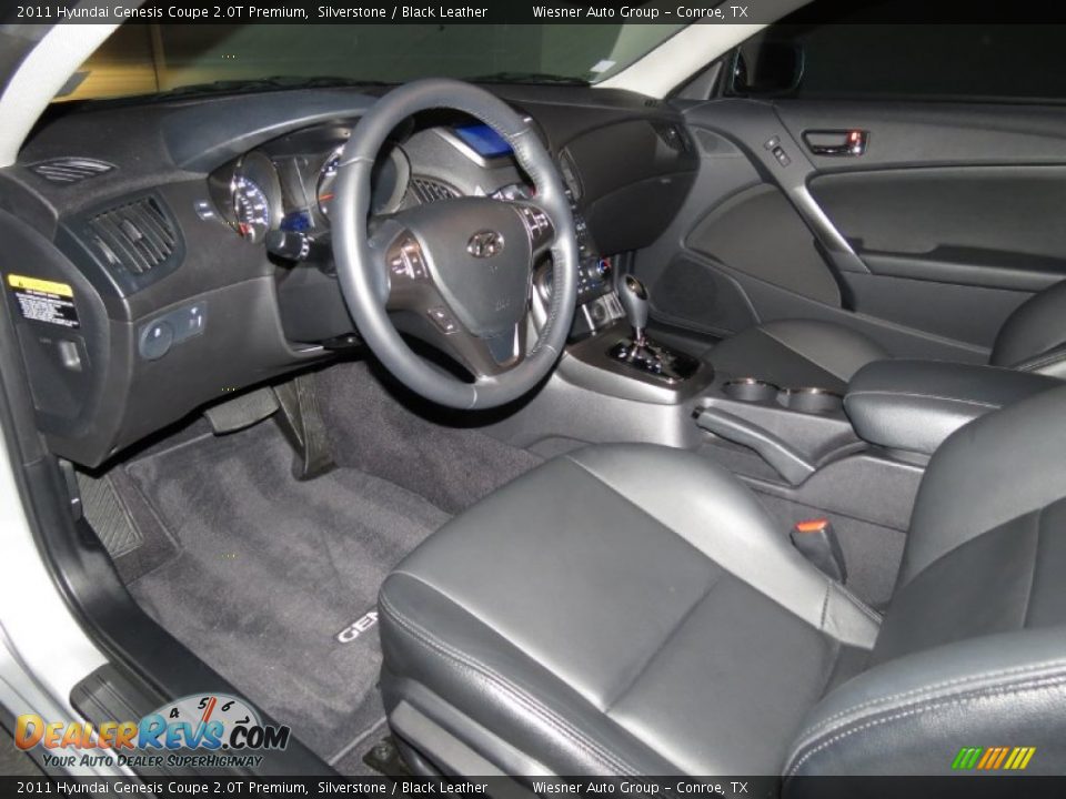 Black Leather Interior - 2011 Hyundai Genesis Coupe 2.0T Premium Photo #15
