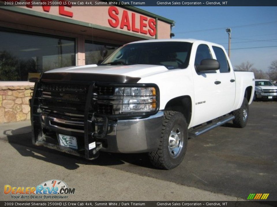 2009 Chevrolet Silverado 2500HD LS Crew Cab 4x4 Summit White / Dark Titanium Photo #1