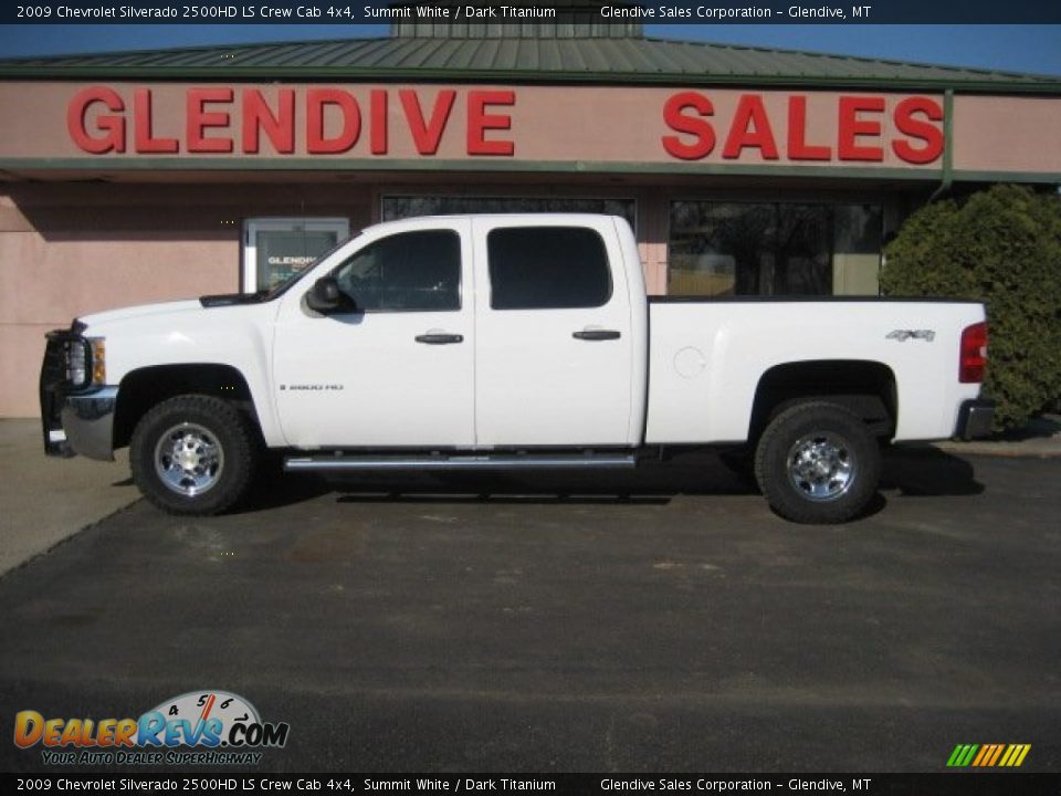 2009 Chevrolet Silverado 2500HD LS Crew Cab 4x4 Summit White / Dark Titanium Photo #2