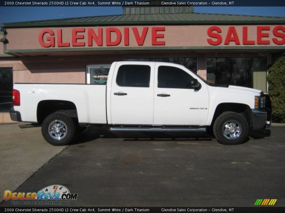 2009 Chevrolet Silverado 2500HD LS Crew Cab 4x4 Summit White / Dark Titanium Photo #3
