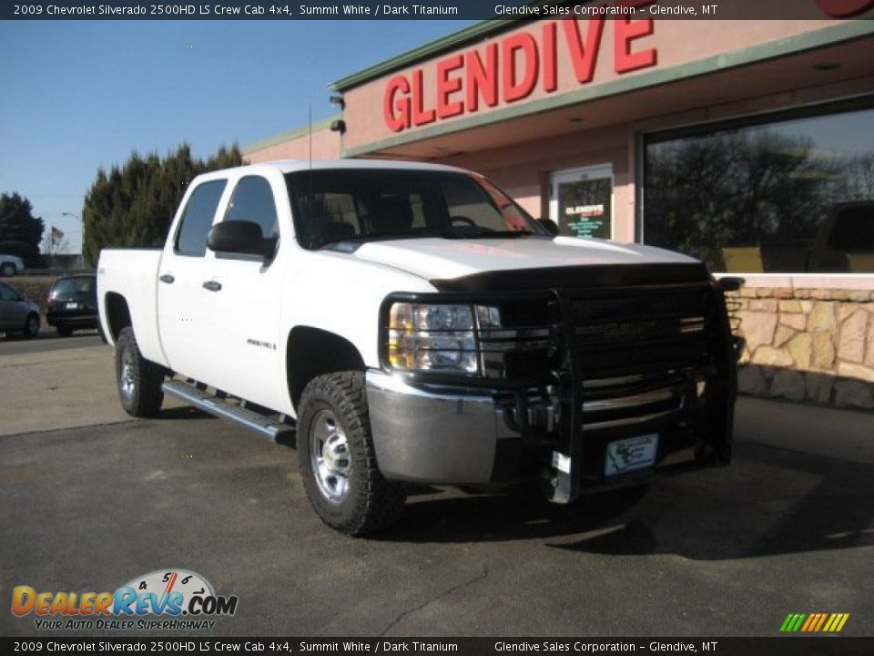 2009 Chevrolet Silverado 2500HD LS Crew Cab 4x4 Summit White / Dark Titanium Photo #4