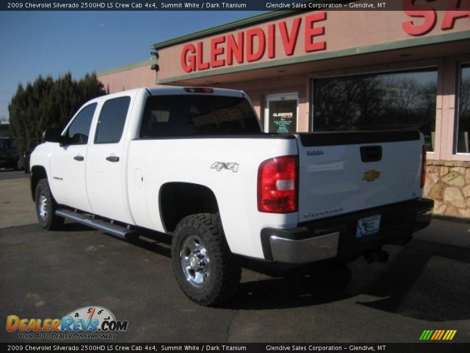 2009 Chevrolet Silverado 2500HD LS Crew Cab 4x4 Summit White / Dark Titanium Photo #5