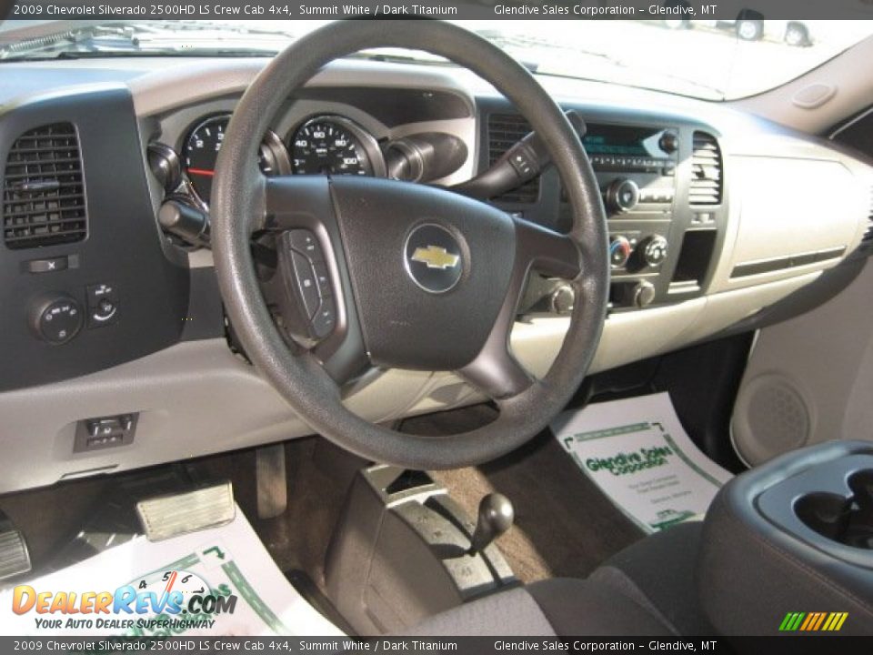 2009 Chevrolet Silverado 2500HD LS Crew Cab 4x4 Summit White / Dark Titanium Photo #7