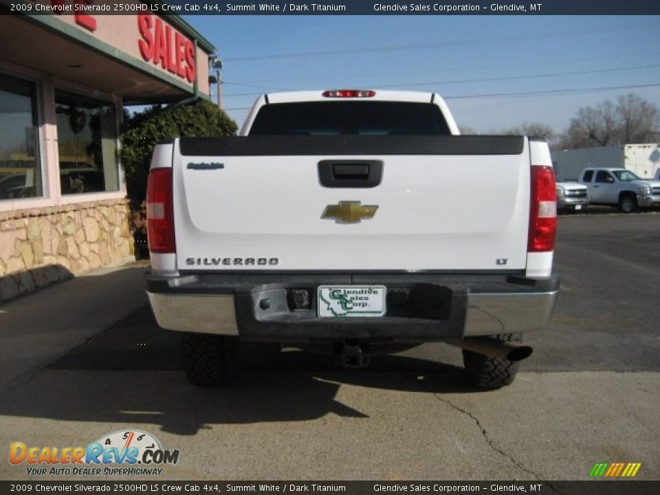 2009 Chevrolet Silverado 2500HD LS Crew Cab 4x4 Summit White / Dark Titanium Photo #10