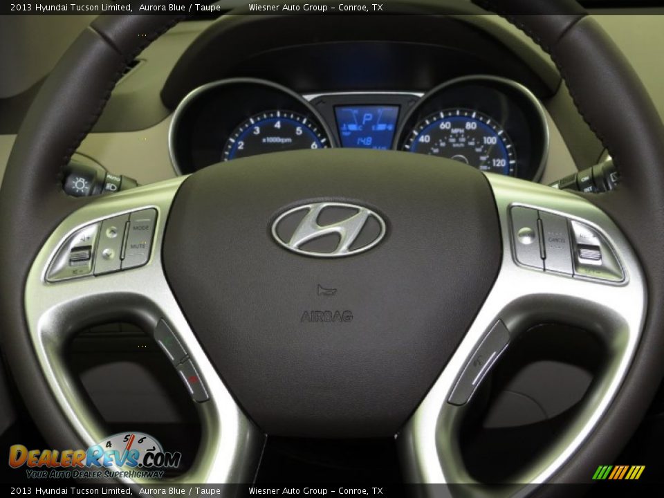 2013 Hyundai Tucson Limited Aurora Blue / Taupe Photo #4