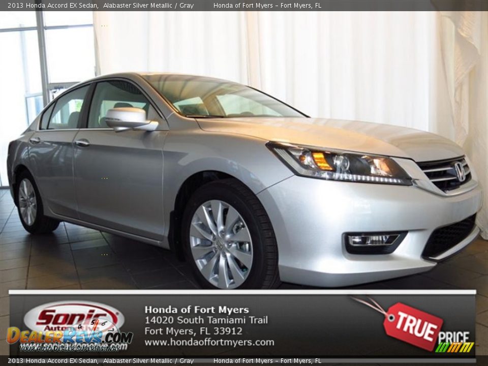 2013 Honda Accord EX Sedan Alabaster Silver Metallic / Gray Photo #1