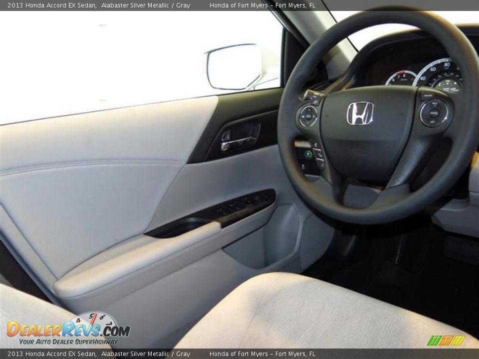 2013 Honda Accord EX Sedan Alabaster Silver Metallic / Gray Photo #5