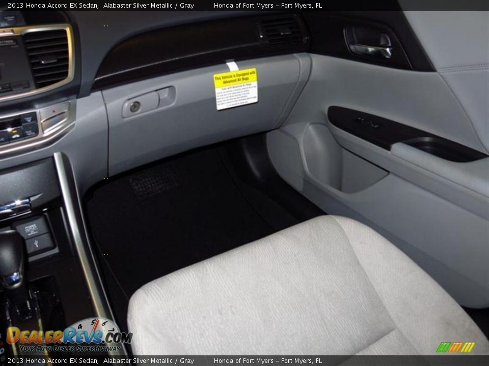 2013 Honda Accord EX Sedan Alabaster Silver Metallic / Gray Photo #7
