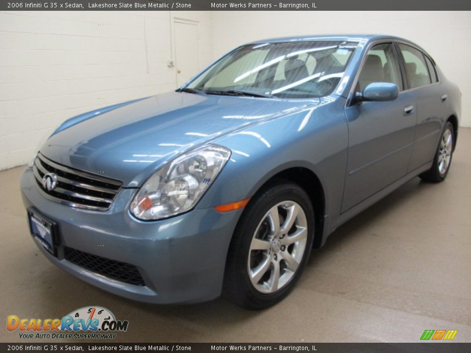 2006 Infiniti G 35 x Sedan Lakeshore Slate Blue Metallic / Stone Photo #3