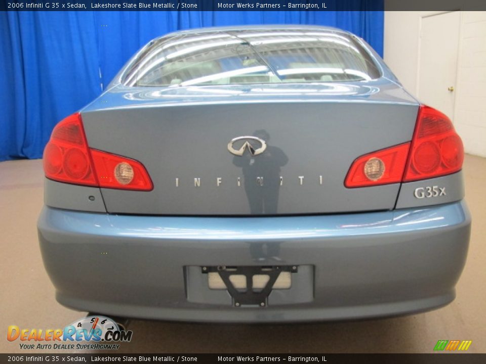 2006 Infiniti G 35 x Sedan Lakeshore Slate Blue Metallic / Stone Photo #6