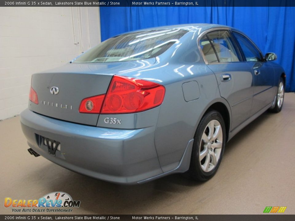 2006 Infiniti G 35 x Sedan Lakeshore Slate Blue Metallic / Stone Photo #7