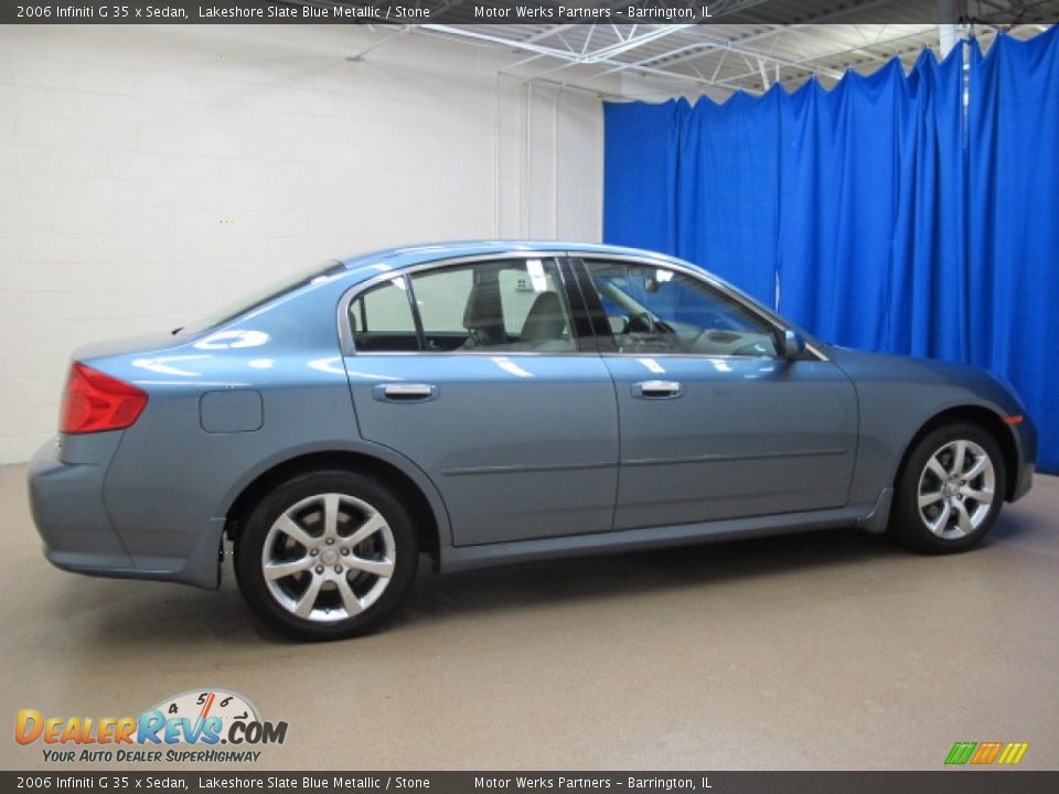 2006 Infiniti G 35 x Sedan Lakeshore Slate Blue Metallic / Stone Photo #8
